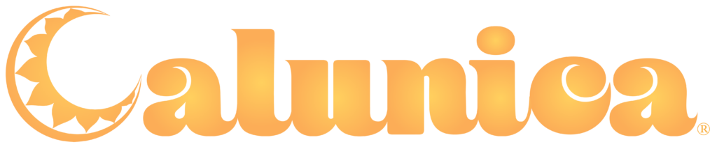 Calunica Logo in Yellow and Orange Organic Tees